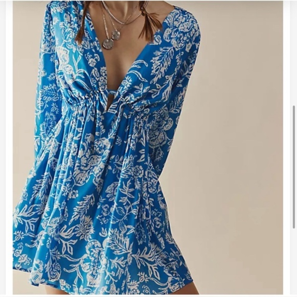 Free People Blue Floral Dress